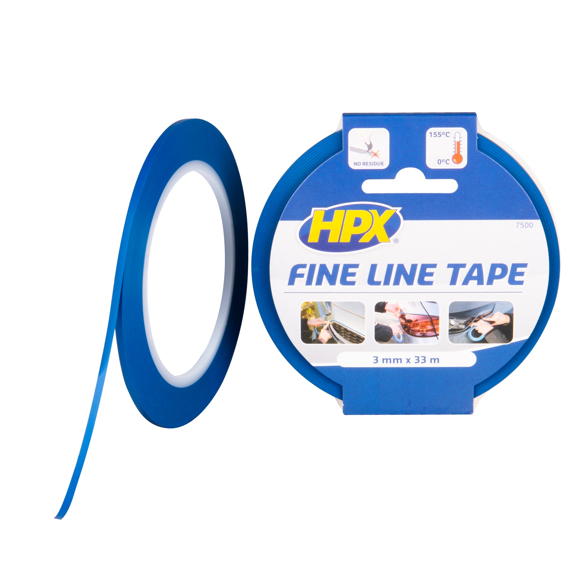 HPX Ruban de masquage Fine Line 7500 bleu - 12 mm × 33 m